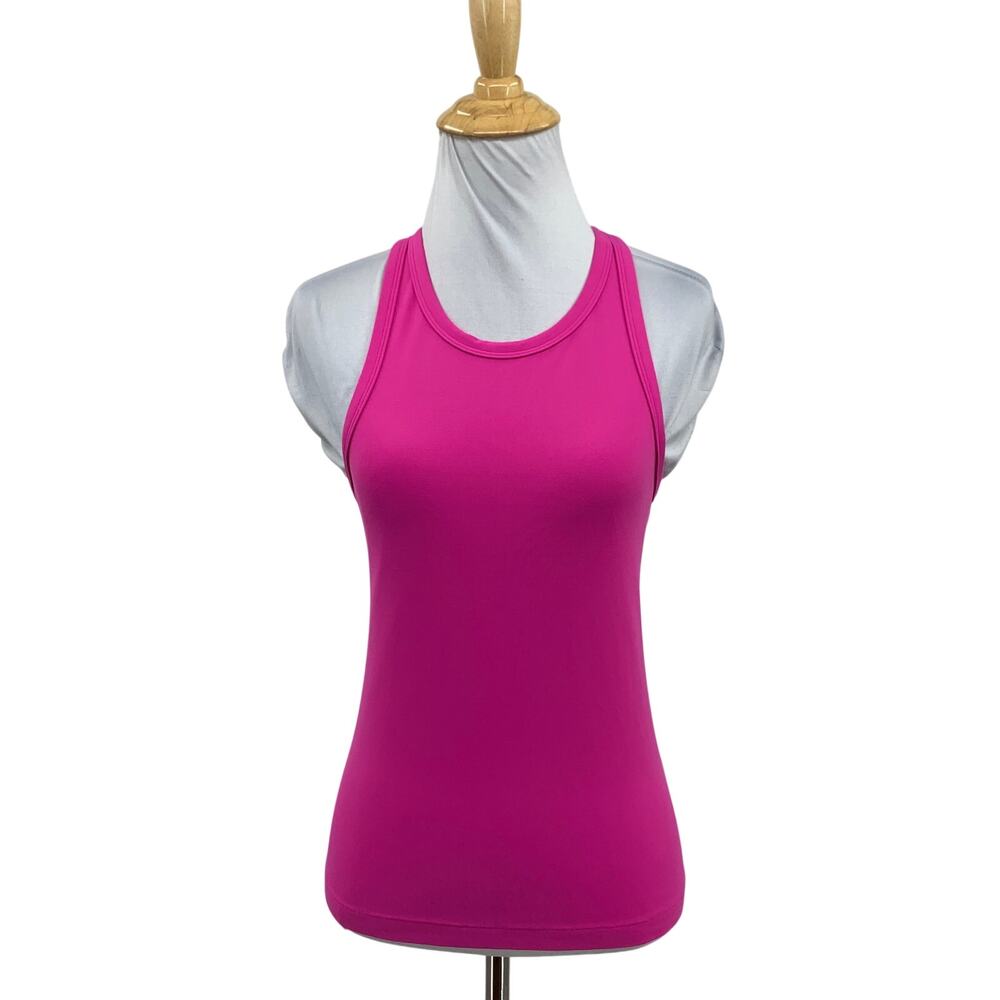 Lululemon Top Womens 6 Bright Pink Align Waist Length Racerback Tank Fitted